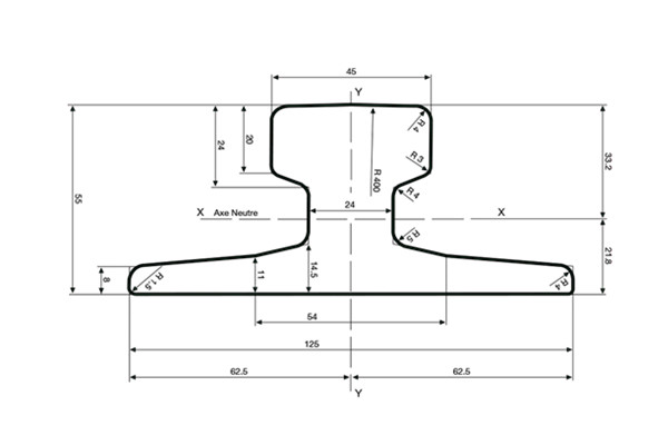 A45 Rail Profile and Drawing