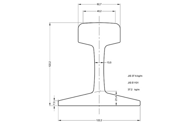 JIS 37A Rail Dimensions and Drawings